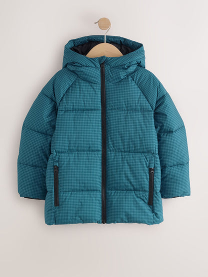 Dsiney Kidz - Teal Blue Microfleece Lined Padded Coat (3-17yrs) image 8
