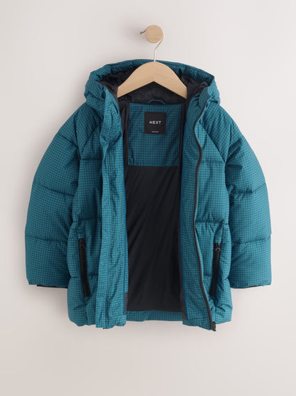 Dsiney Kidz - Teal Blue Microfleece Lined Padded Coat (3-17yrs) image 9
