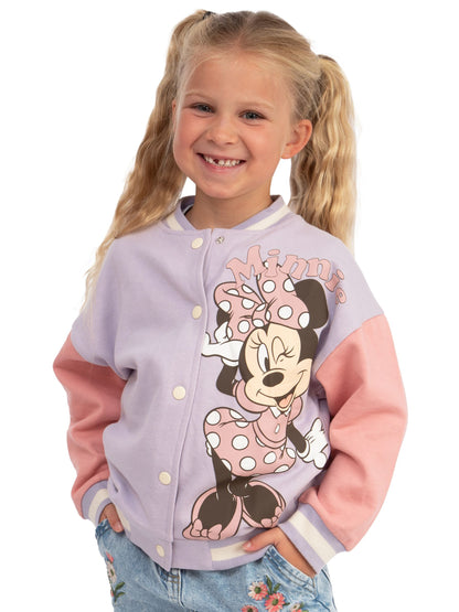 Dsiney Kidz - Character Purple Disney Minnie Mouse Bomber Jacket image 5