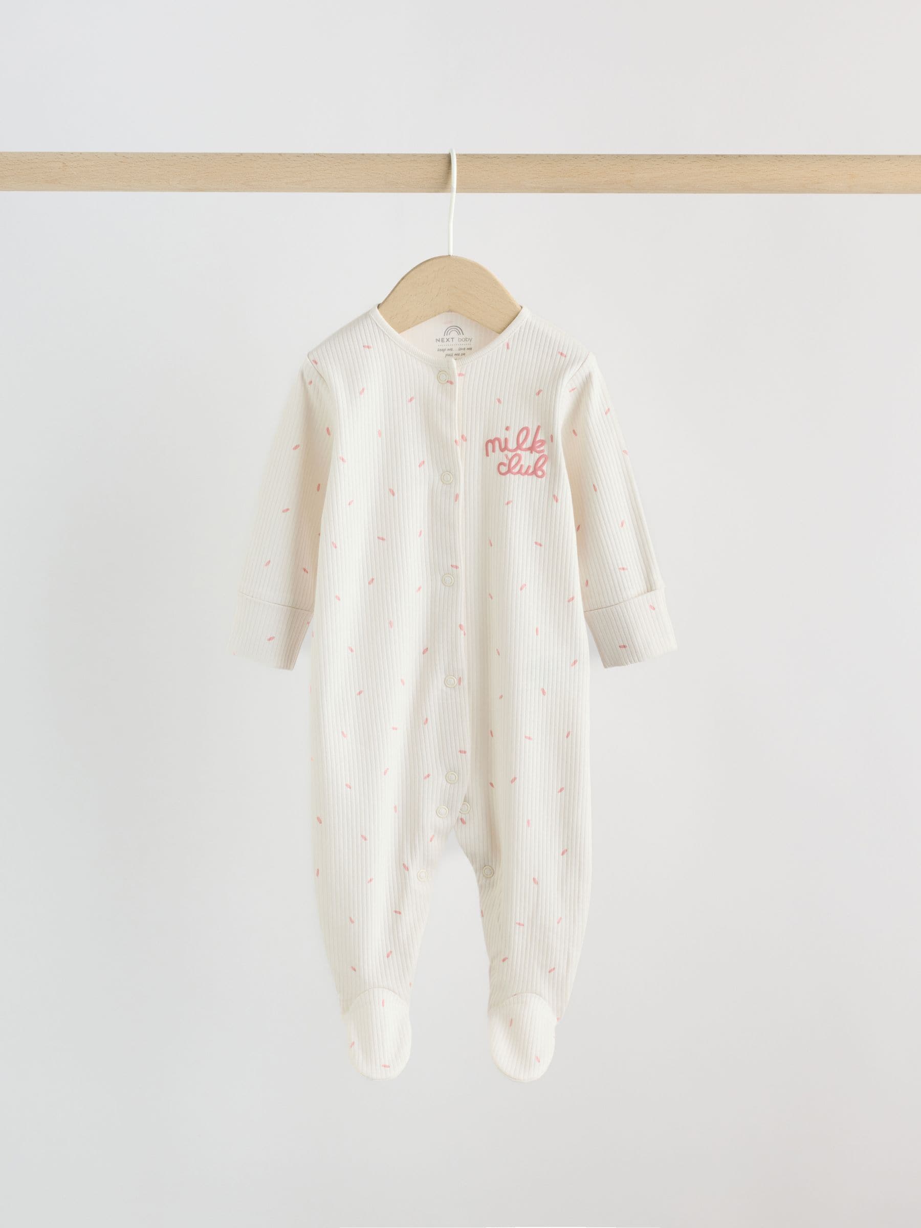 Cream Milk Club Baby Sleepsuit, Bodysuit, Bib and Hat Set 4 Piece (0-9mths) image 5