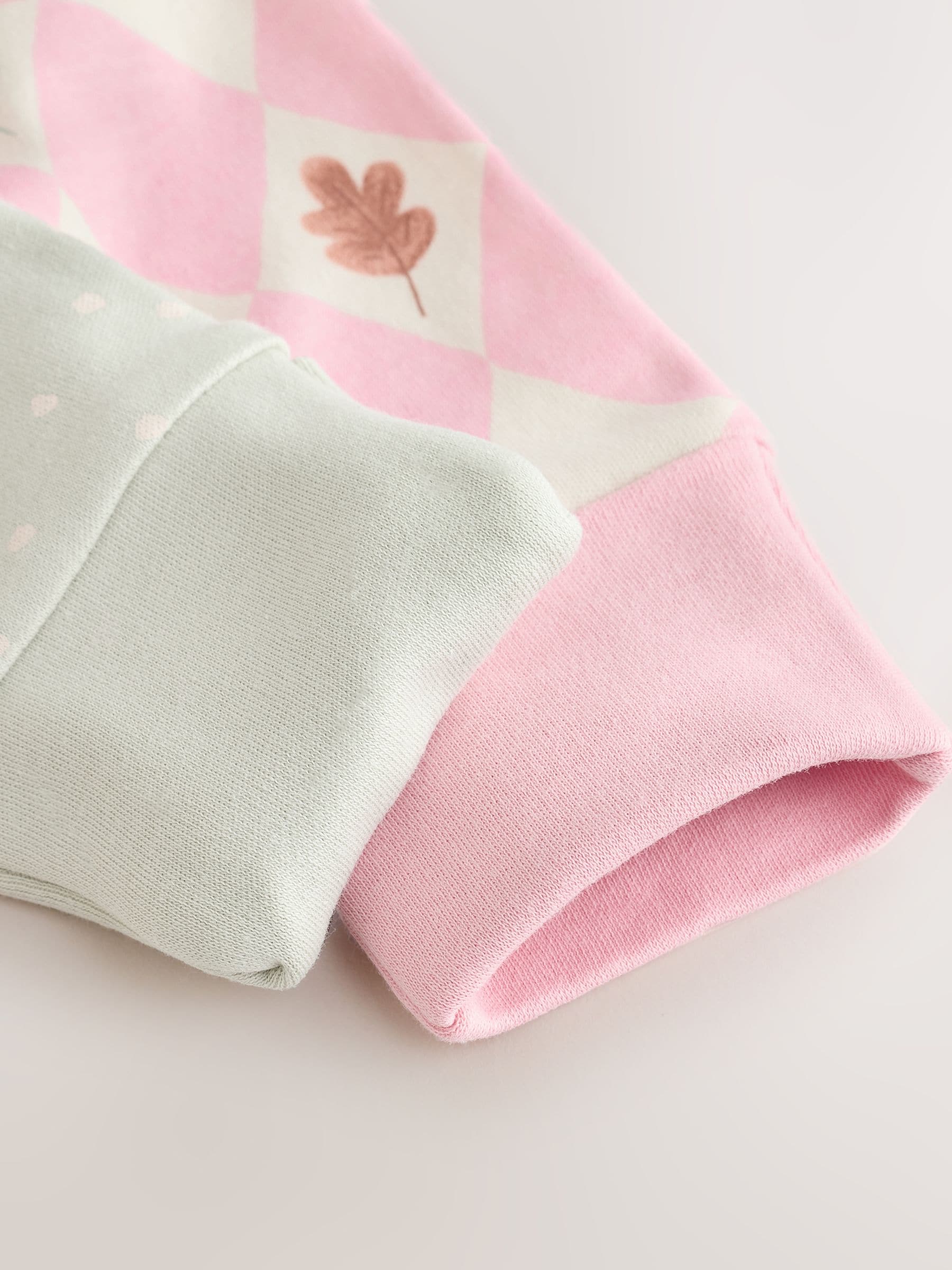 Sage Green Pumpkin Two Way Zip Baby Sleepsuits 3 Pack (0-3yrs) image 8