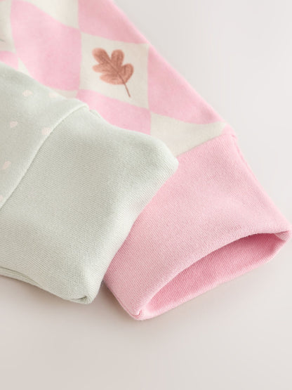 Sage Green Pumpkin Two Way Zip Baby Sleepsuits 3 Pack (0-3yrs) image 8