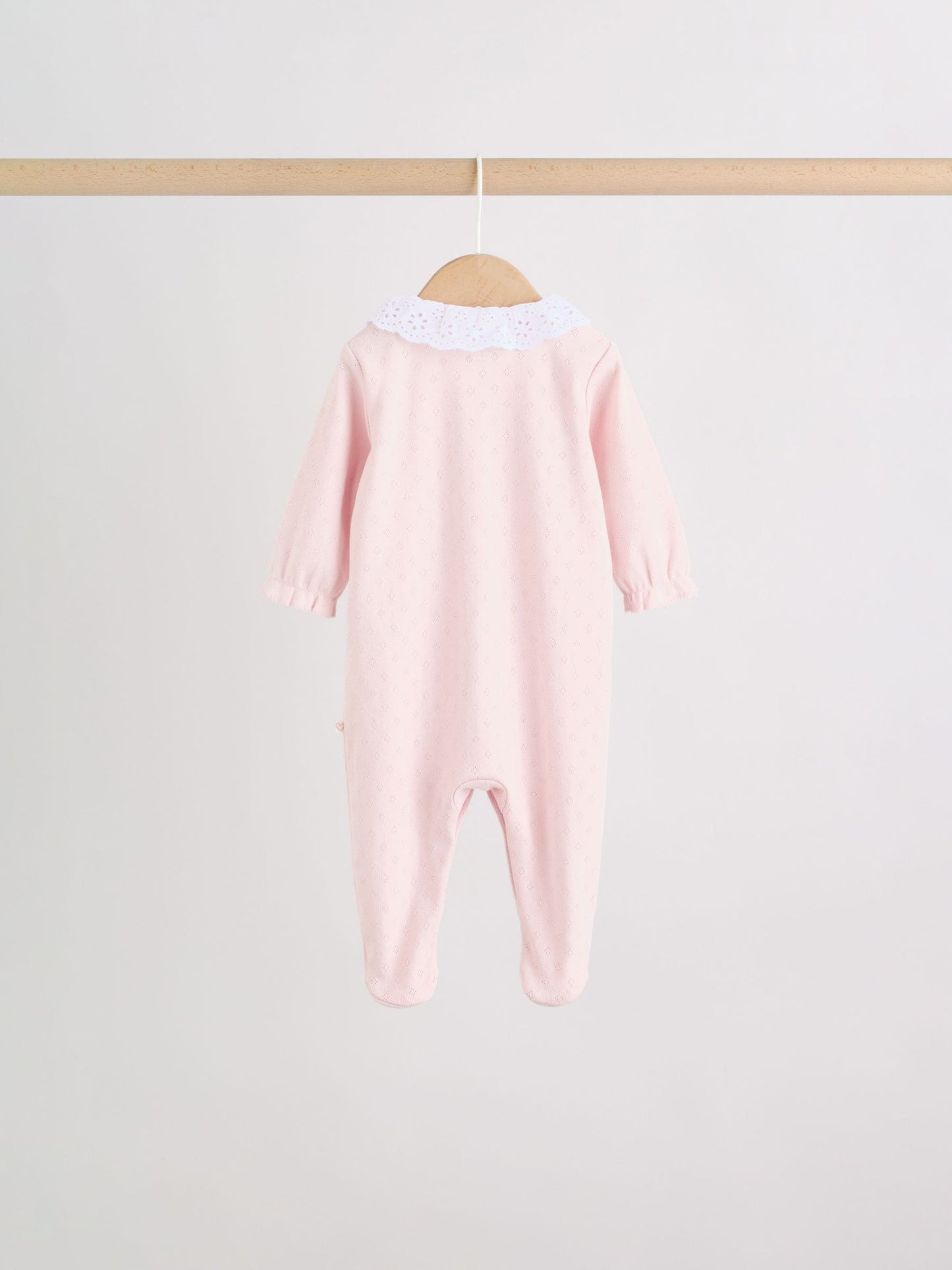 Pink Floral Bunny Baby Sleepsuits 3 Pack (0mths-2yrs) image 6