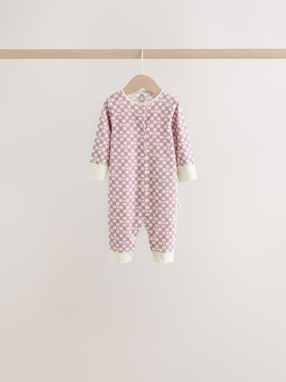 Burgundy/Purple Kitten Baby Sleepsuits 5 Pack (0mths-2yrs) image 6