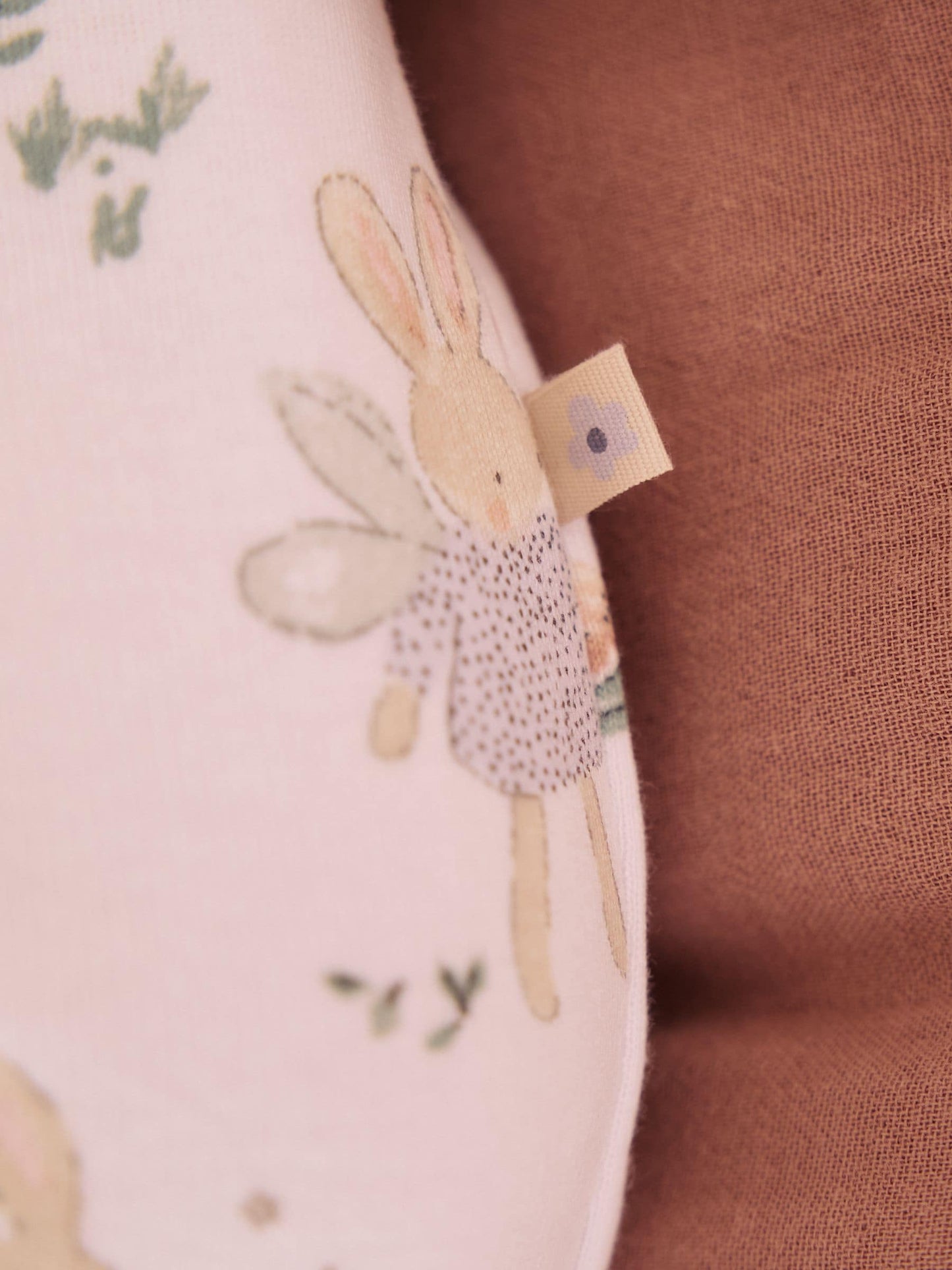 White/Lilac Fairy Mouse Fleece Lined Two Way Zip Baby Sleepsuit image 2