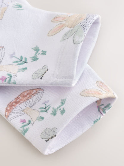 White/Lilac Fairy Mouse Fleece Lined Two Way Zip Baby Sleepsuit image 8