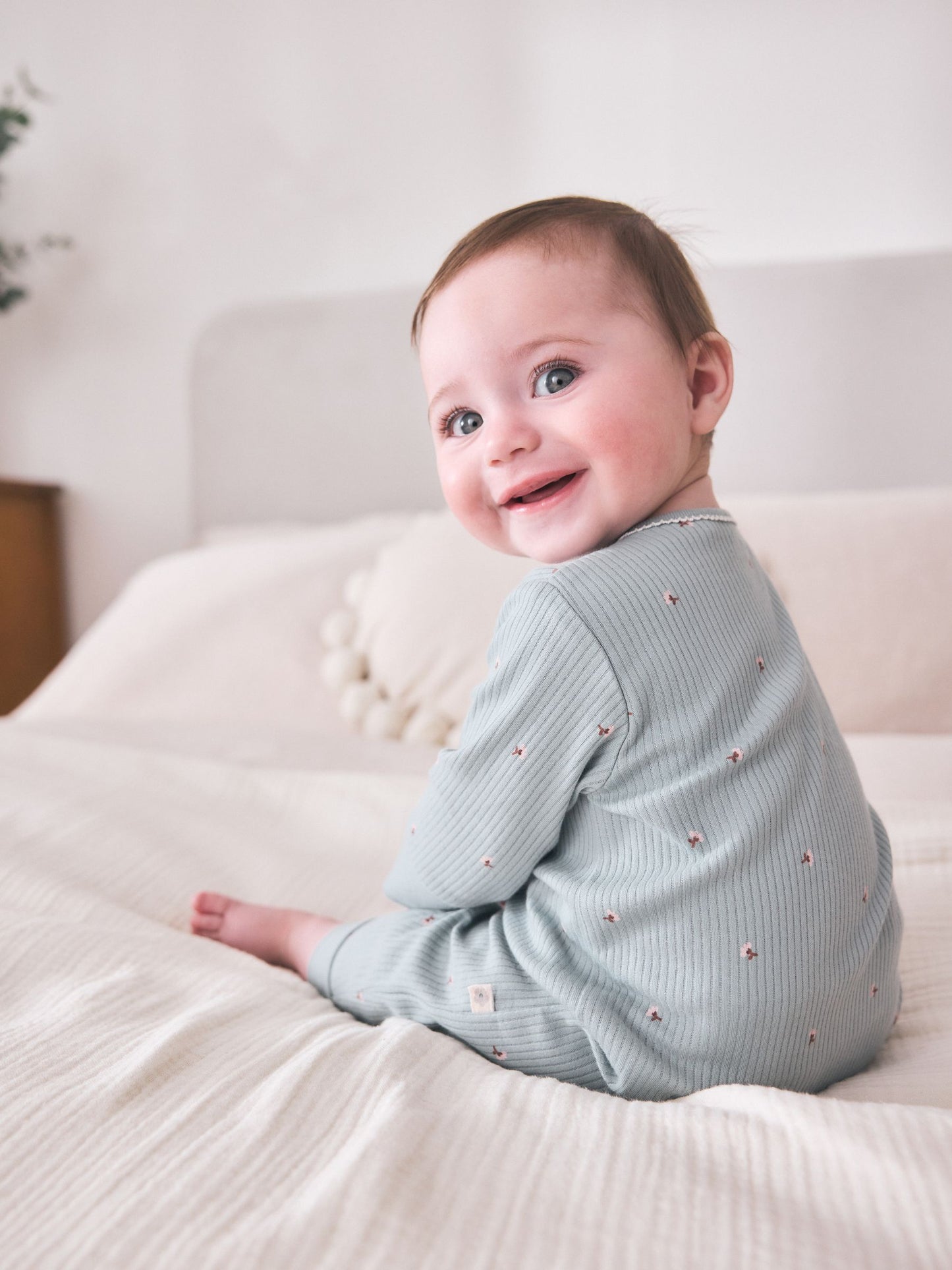 Multi Floral Baby Sleepsuits 4 Pack (0mths-3yrs) image 3
