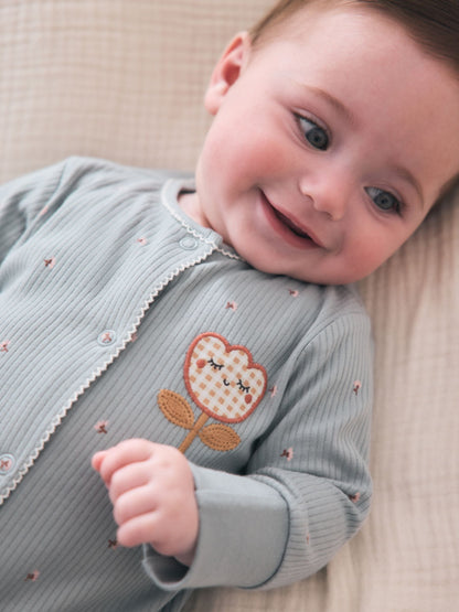 Multi Floral Baby Sleepsuits 4 Pack (0mths-3yrs) image 4