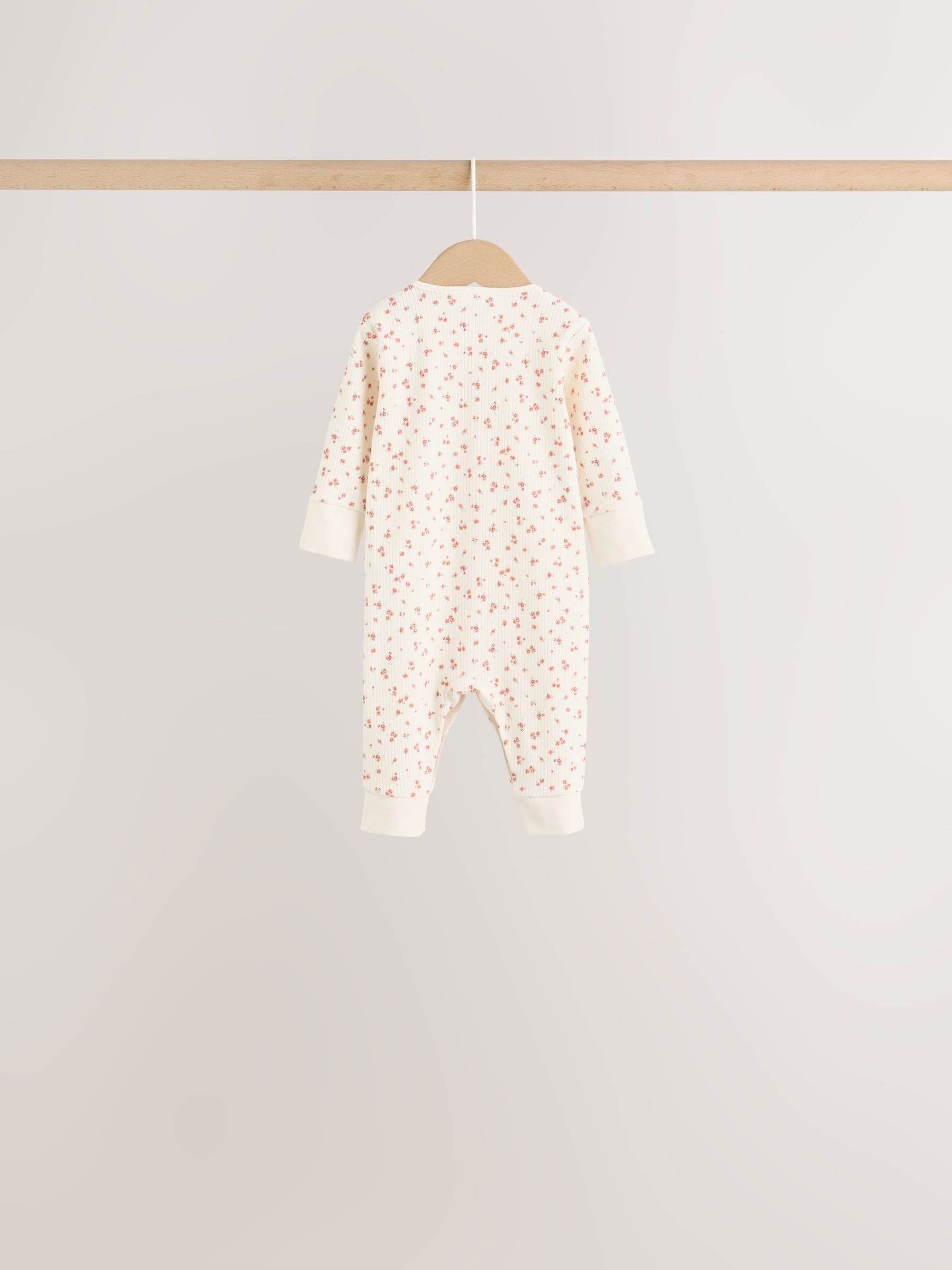 Multi Floral Baby Sleepsuits 4 Pack (0mths-3yrs) image 8