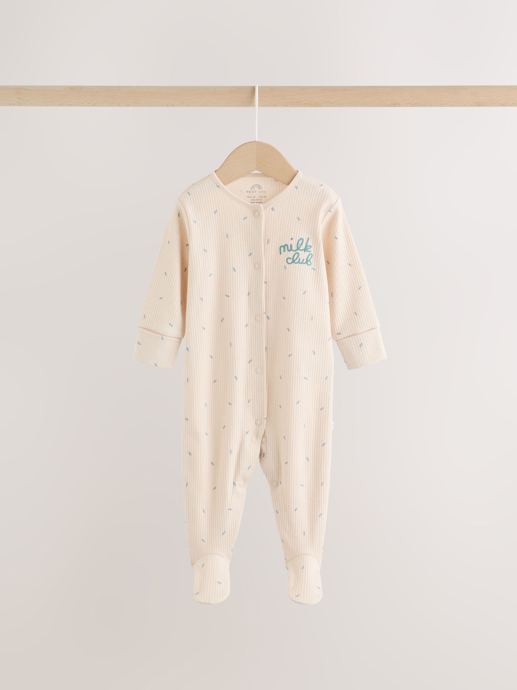 Neutral Milk Club Baby Sleepsuit, Bodysuit, Beanie and Bib Set 4 Piece (0-12mths) image 3