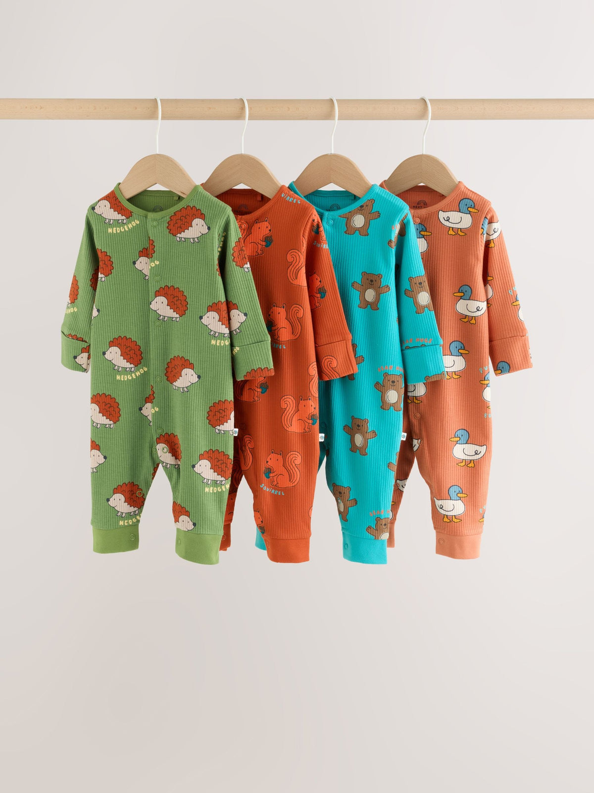 Dsiney Kidz - Multi Animal Baby Sleepsuits 4 Pack (0mths-3yrs) image 1