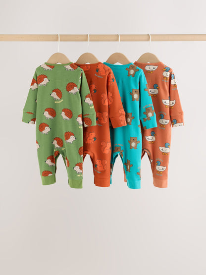 Dsiney Kidz - Multi Animal Baby Sleepsuits 4 Pack (0mths-3yrs) image 2