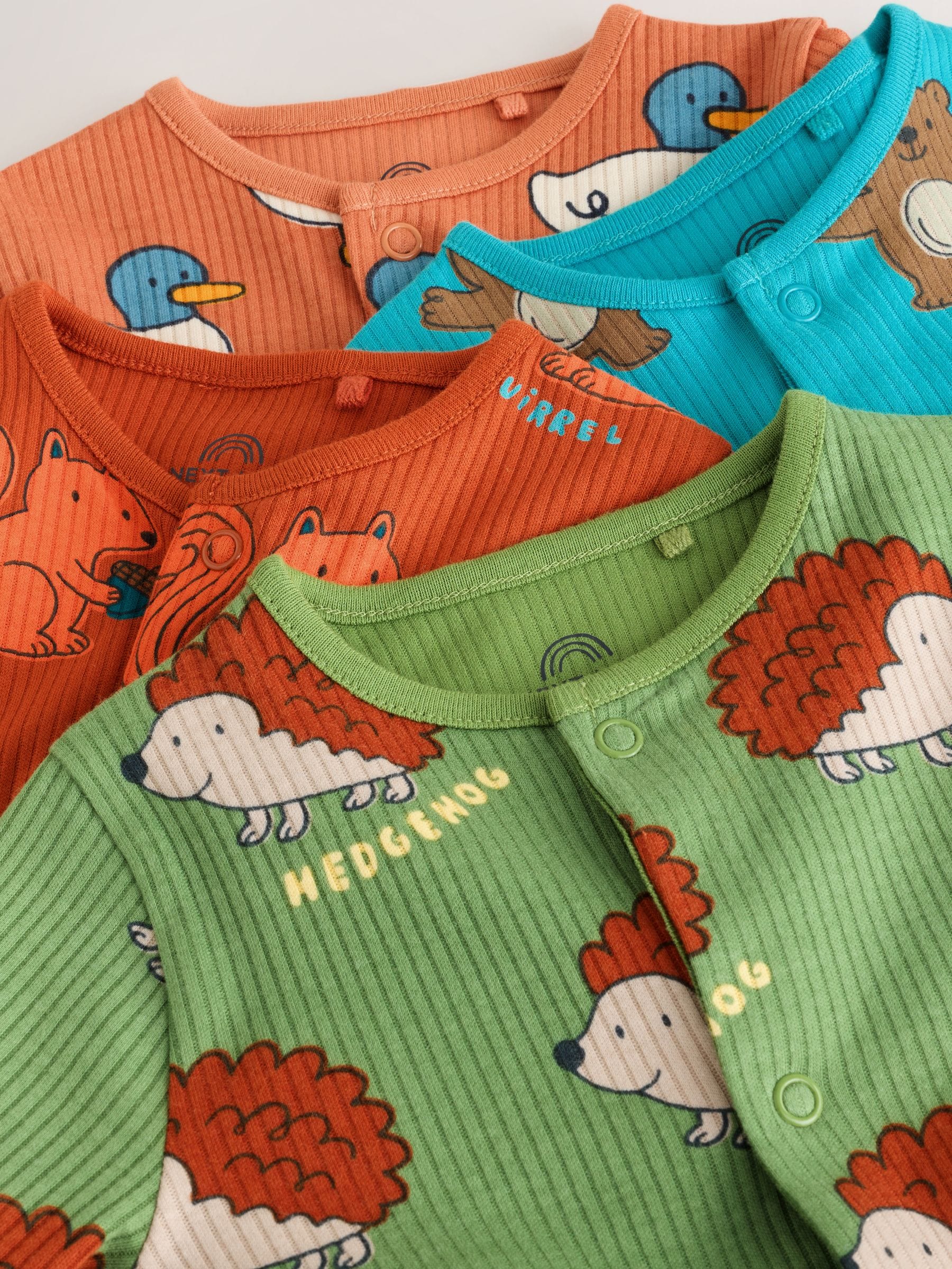 Dsiney Kidz - Multi Animal Baby Sleepsuits 4 Pack (0mths-3yrs) image 8