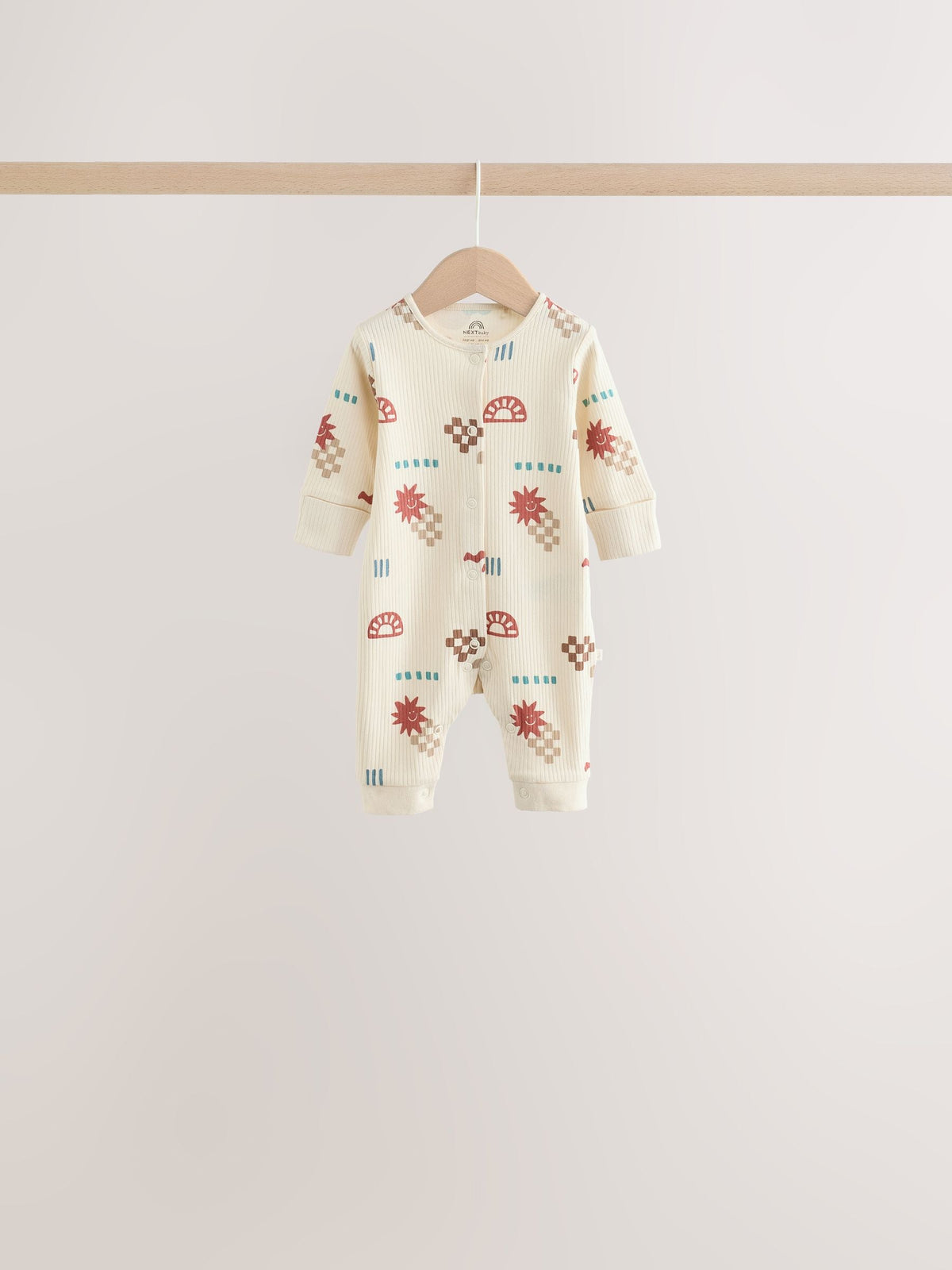 Blue/Red Patterned Baby Sleepsuits 5 Pack (0mths-3yrs) - image 6