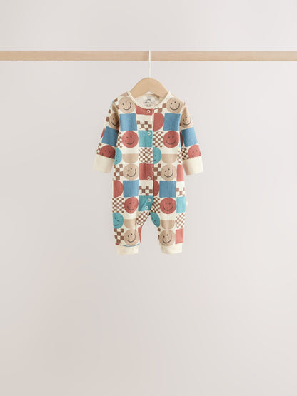 Blue/Red Patterned Baby Sleepsuits 5 Pack (0mths-3yrs) - image 7