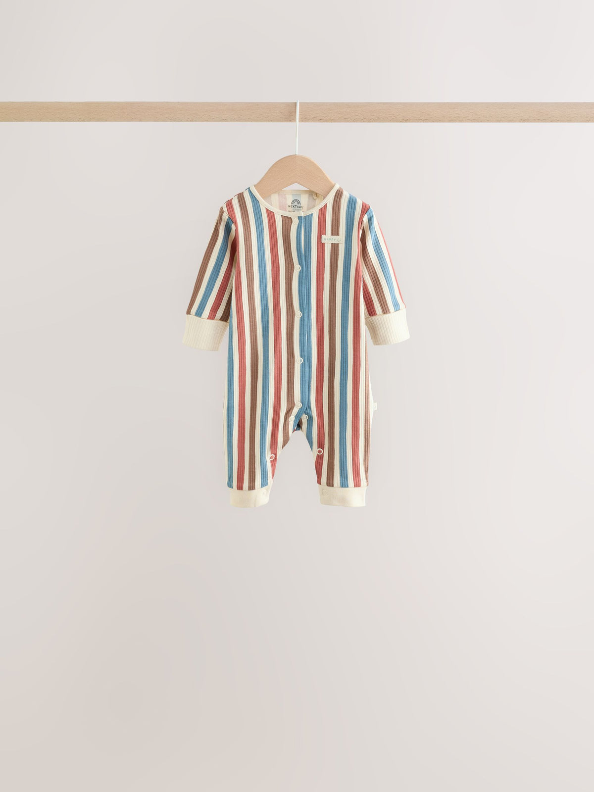 Blue/Red Patterned Baby Sleepsuits 5 Pack (0mths-3yrs) - image 8