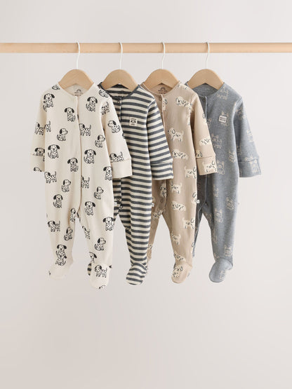 Grey Dog Baby Sleepsuits 4 Pack (0mths-2yrs) - image 1