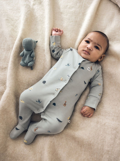 Blue Character Baby Sleepuits 5 Pack (0-2yrs) image 1