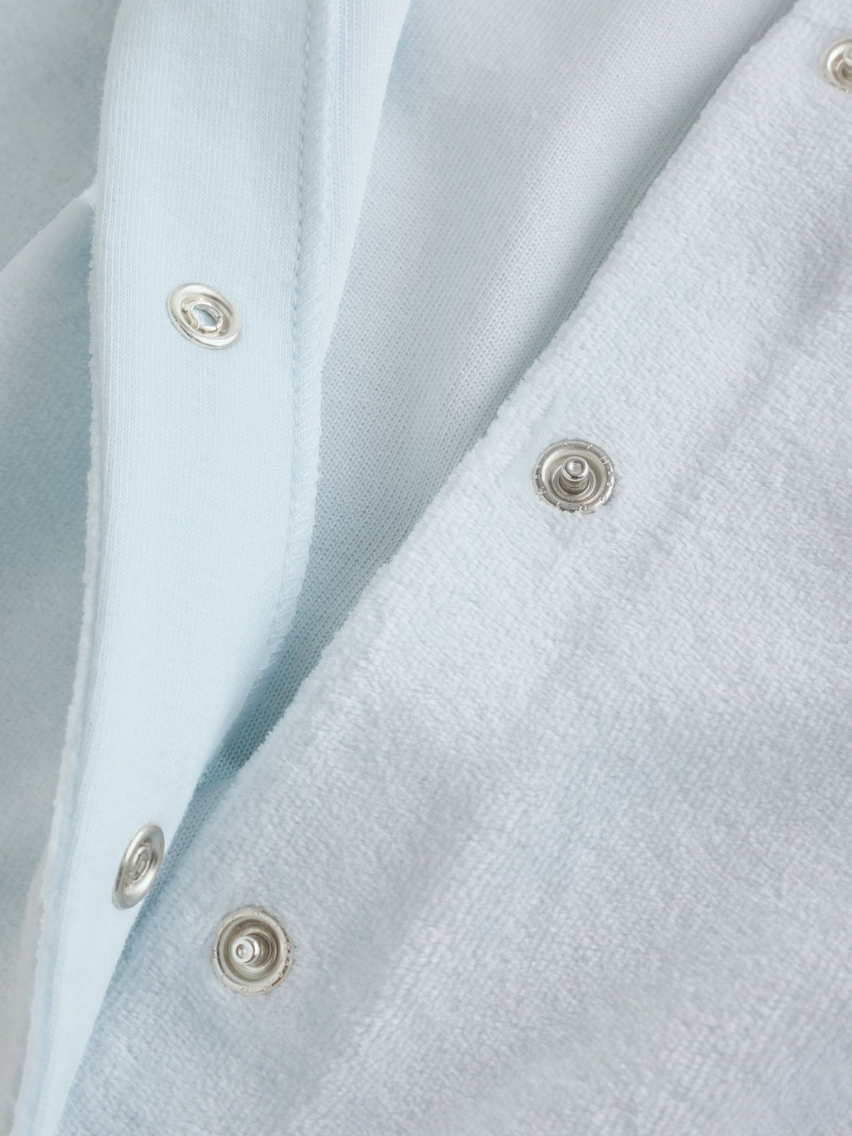 Pale Blue Velour Baby Sleepsuit (0-3yrs) - image 6