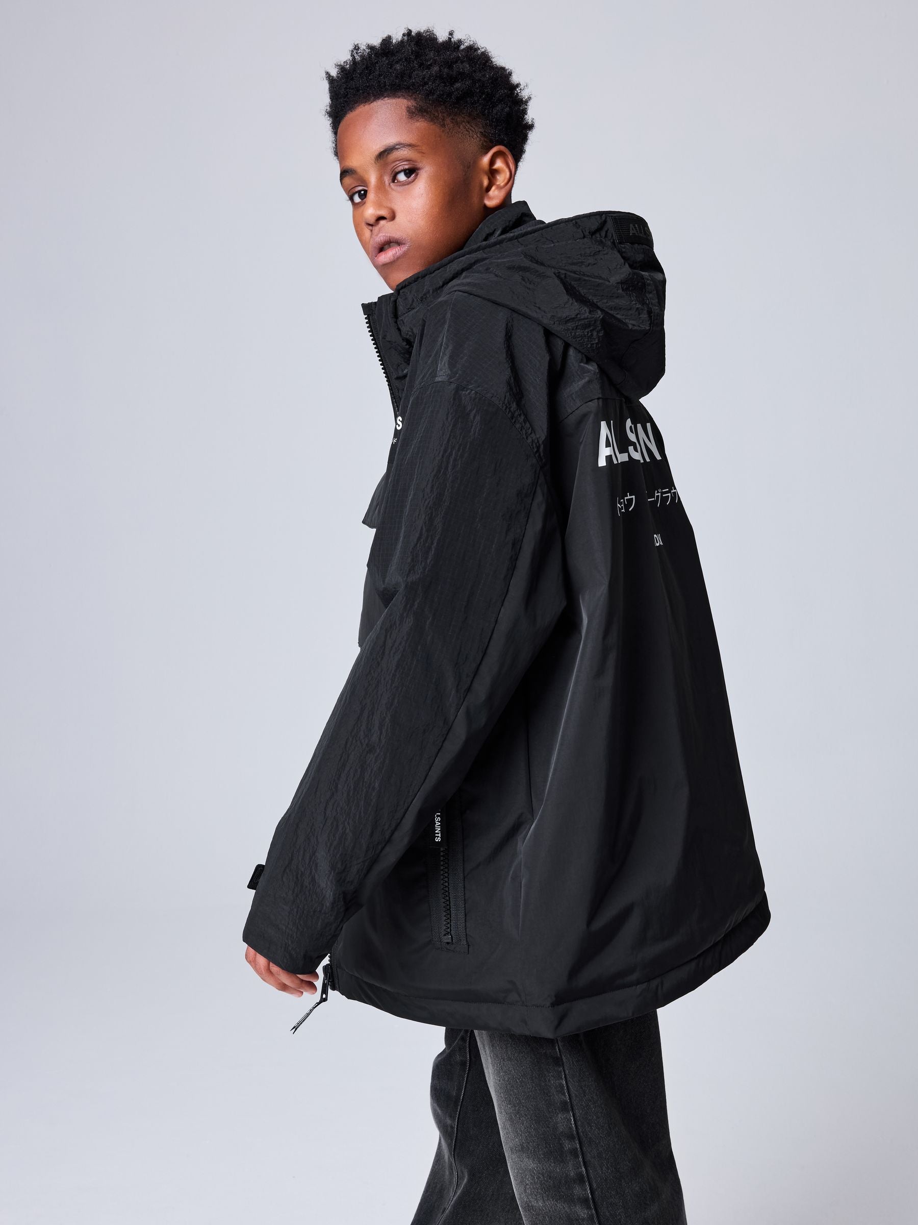 Dsiney Kidz - smALLSAINTS Black Underground Light Weight Jacket image 10