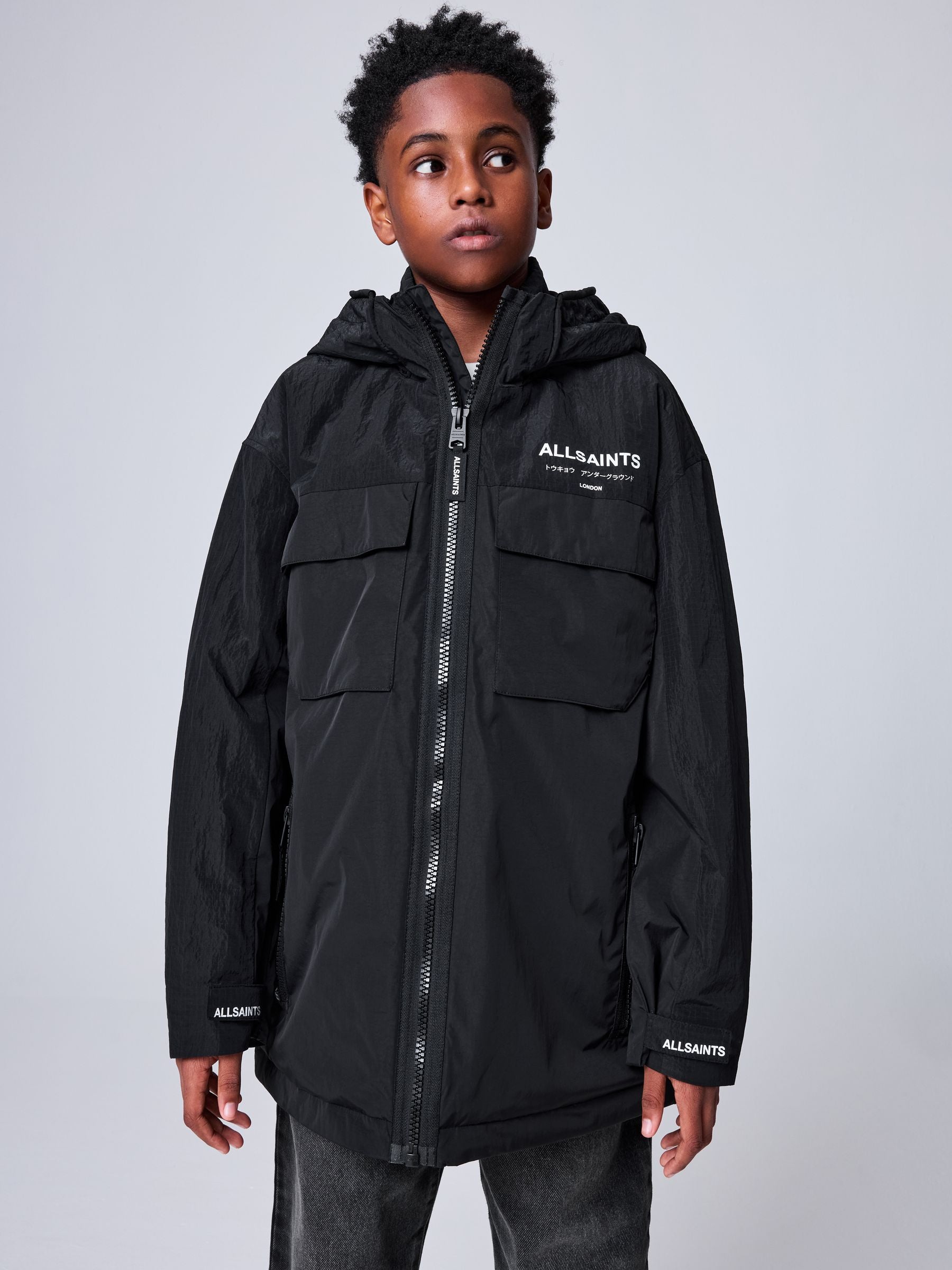 Dsiney Kidz - smALLSAINTS Black Underground Light Weight Jacket image 3