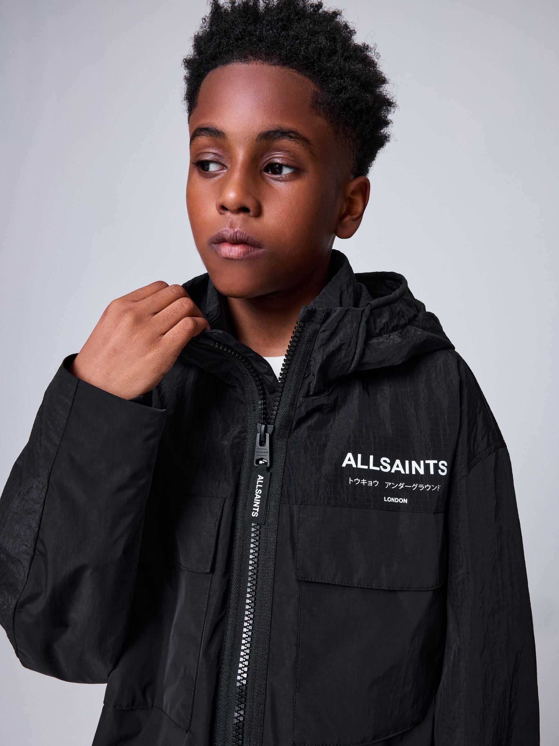 Dsiney Kidz - smALLSAINTS Black Underground Light Weight Jacket image 5