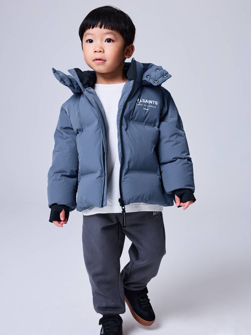 smALLSAINTS Mid Blue Underground Short Padded Younger Coat - image 1