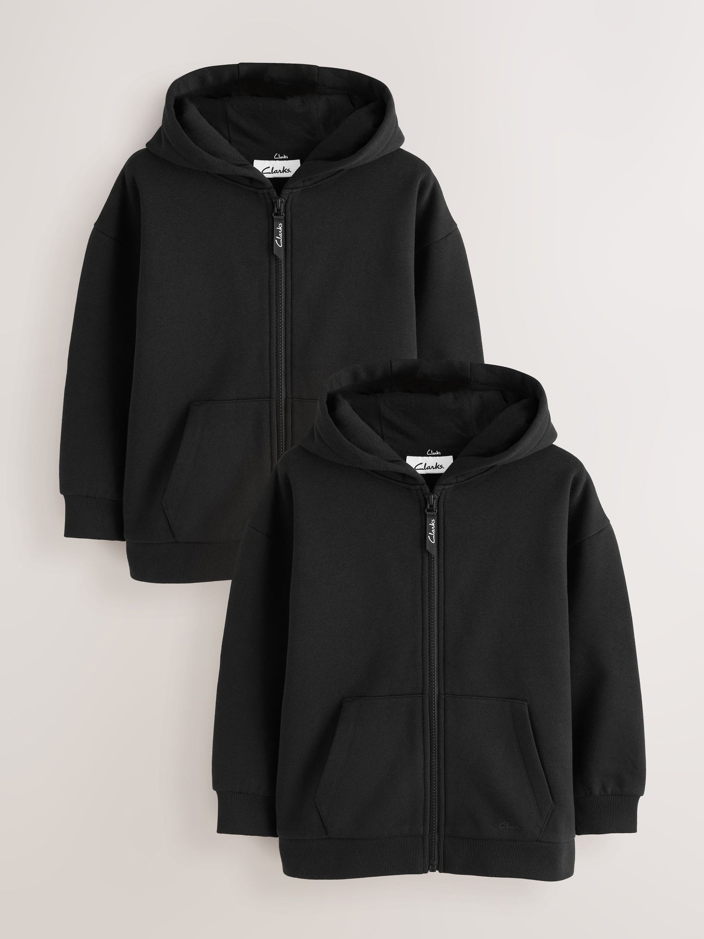 Dsiney Kidz - Clarks Black Zip Through Sweat Hoodies 2 Pack image 1