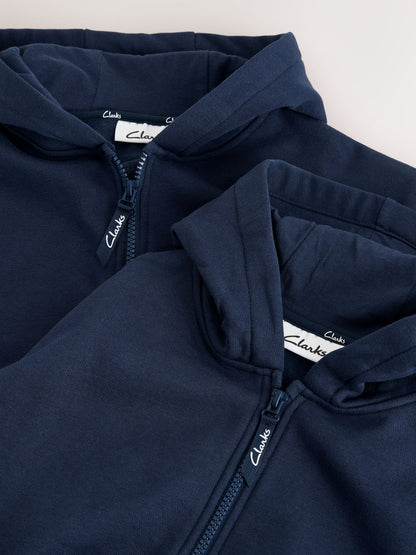 Dsiney Kidz - Clarks Navy Zip Through Sweat Hoodies 2 Pack image 5