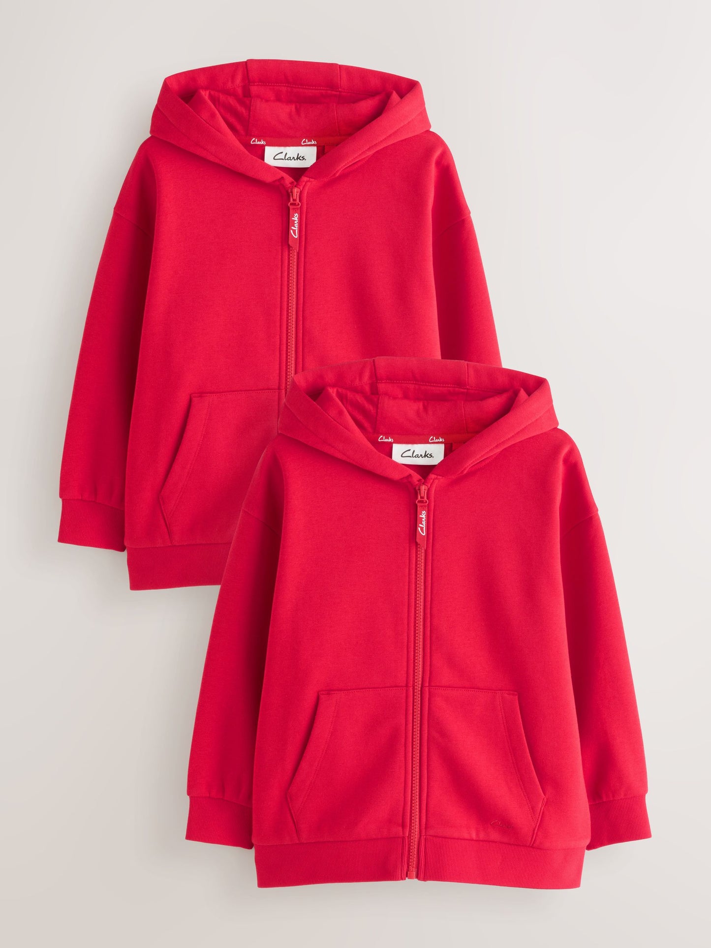 Dsiney Kidz - Clarks Red Zip Through Sweat Hoodies 2 Pack image 1