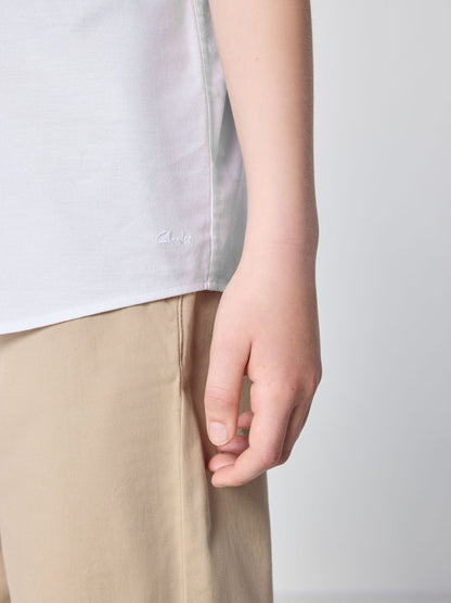 Dsiney Kidz - Clarks White Short Sleeve Oxford Shirt image 2