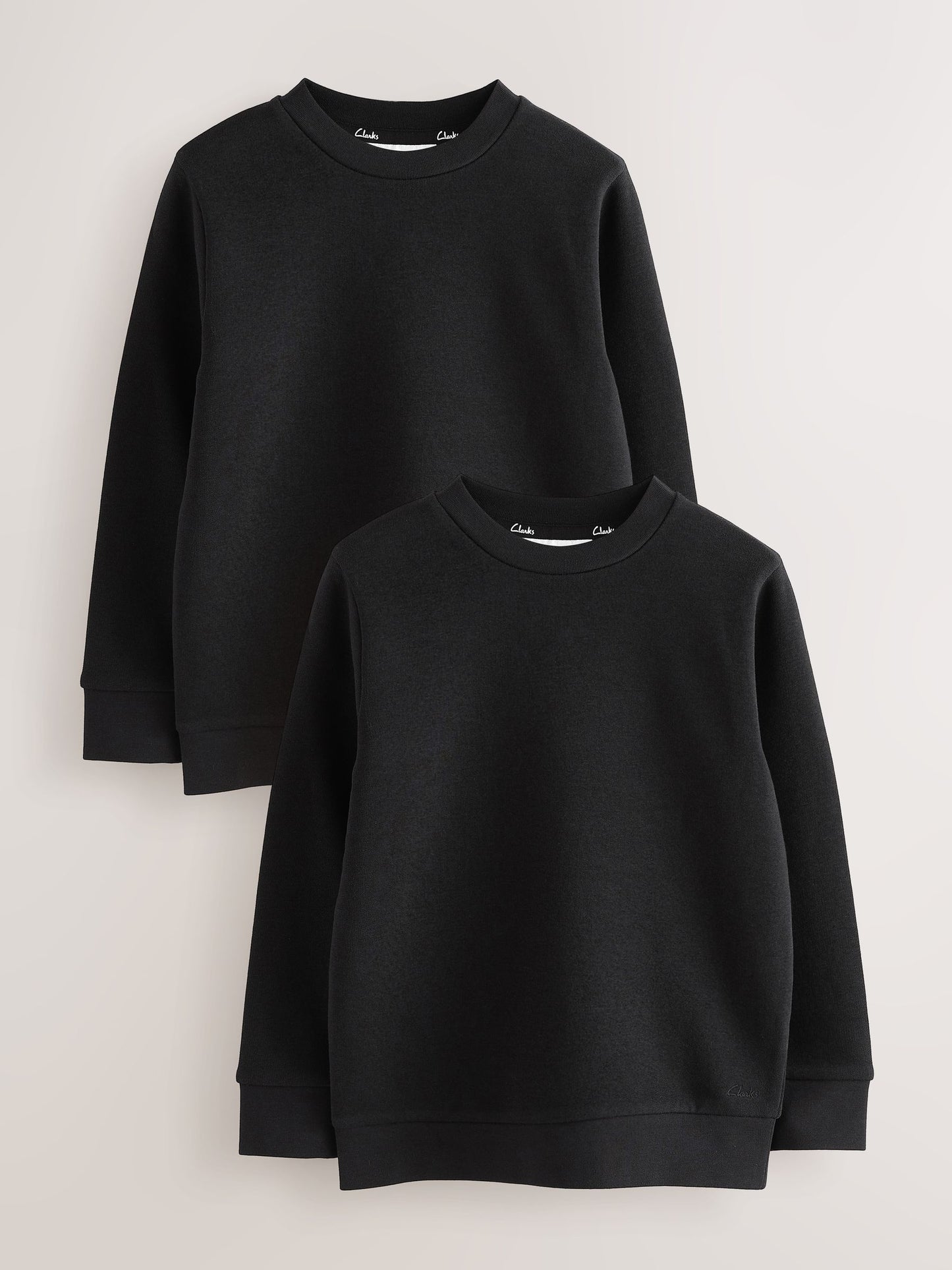 Dsiney Kidz - Clarks Black Unisex Crew Neck School 2 Pack Sweat Top image 1