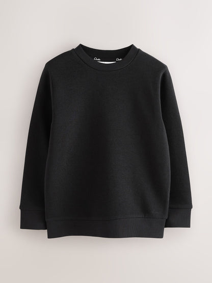 Dsiney Kidz - Clarks Black Unisex Crew Neck School 2 Pack Sweat Top image 2
