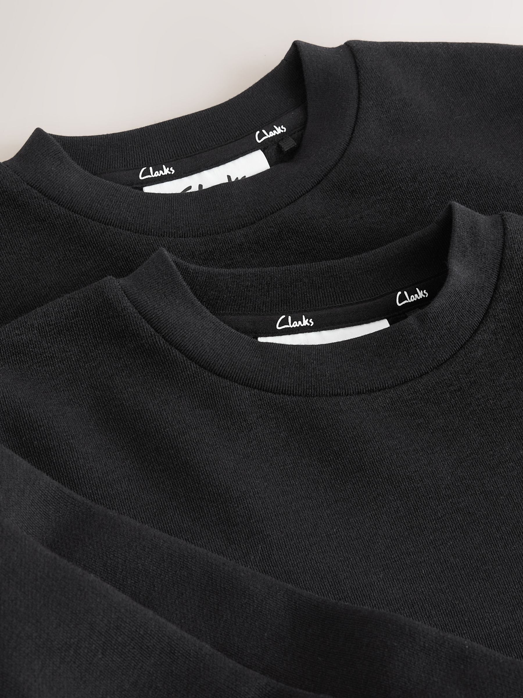 Dsiney Kidz - Clarks Black Unisex Crew Neck School 2 Pack Sweat Top image 6