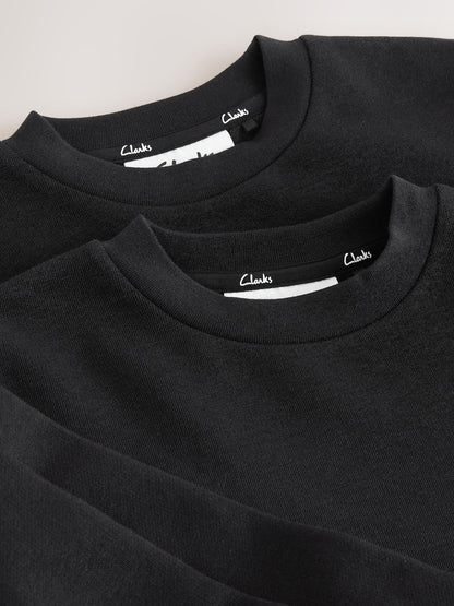Dsiney Kidz - Clarks Black Unisex Crew Neck School 2 Pack Sweat Top image 6