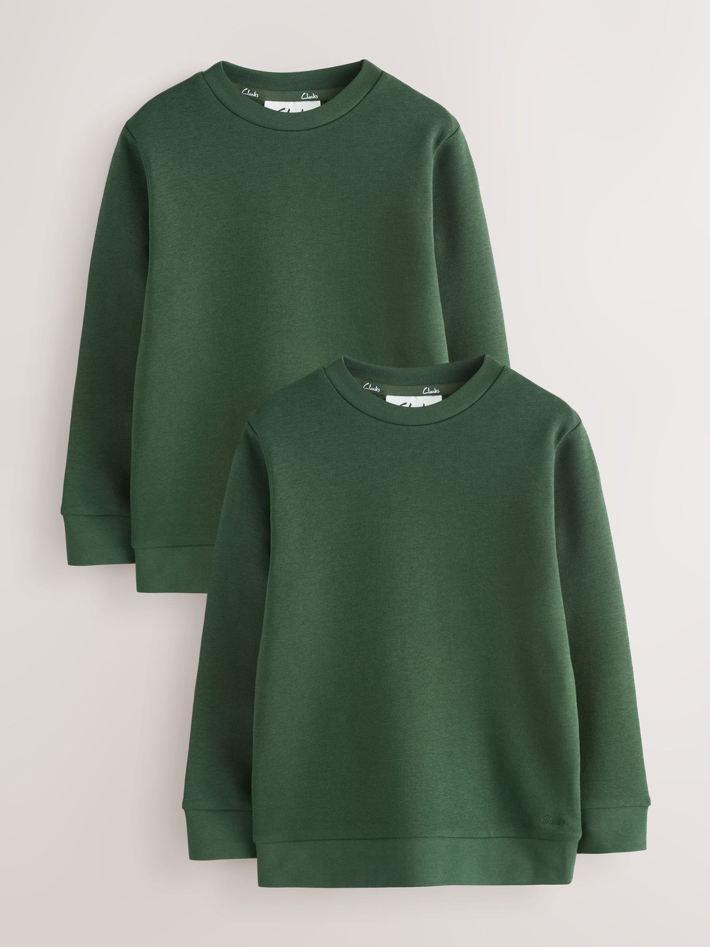 Dsiney Kidz - Clarks Green Unisex Crew Neck School 2 Pack Sweat Top image 1
