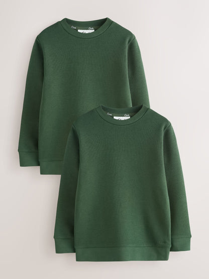 Dsiney Kidz - Clarks Green Unisex Crew Neck School 2 Pack Sweat Top image 1