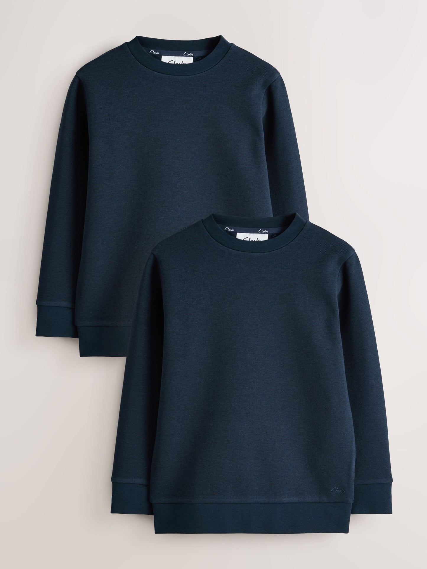 Dsiney Kidz - Clarks Navy Unisex Crew Neck School 2 Pack Sweat Top image 1