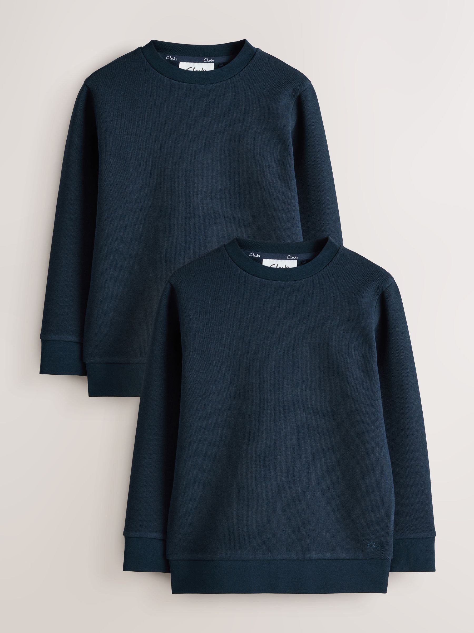 Dsiney Kidz - Clarks Navy Unisex Crew Neck School 2 Pack Sweat Top image 1