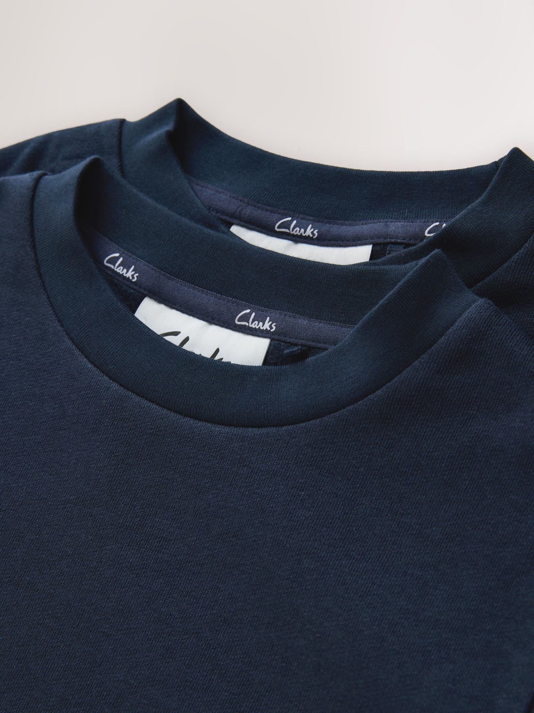 Dsiney Kidz - Clarks Navy Unisex Crew Neck School 2 Pack Sweat Top image 5