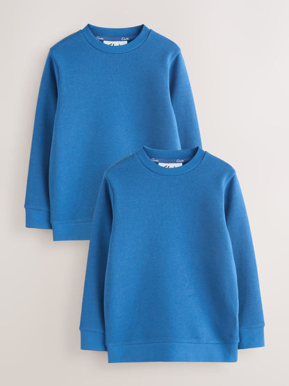 Dsiney Kidz - Clarks Blue Unisex Crew Neck School 2 Pack Sweat Top image 1