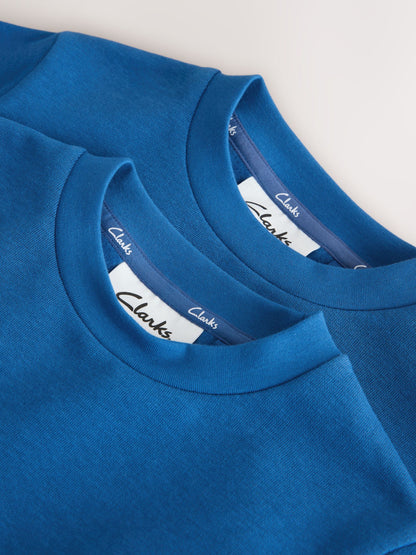 Dsiney Kidz - Clarks Blue Unisex Crew Neck School 2 Pack Sweat Top image 6