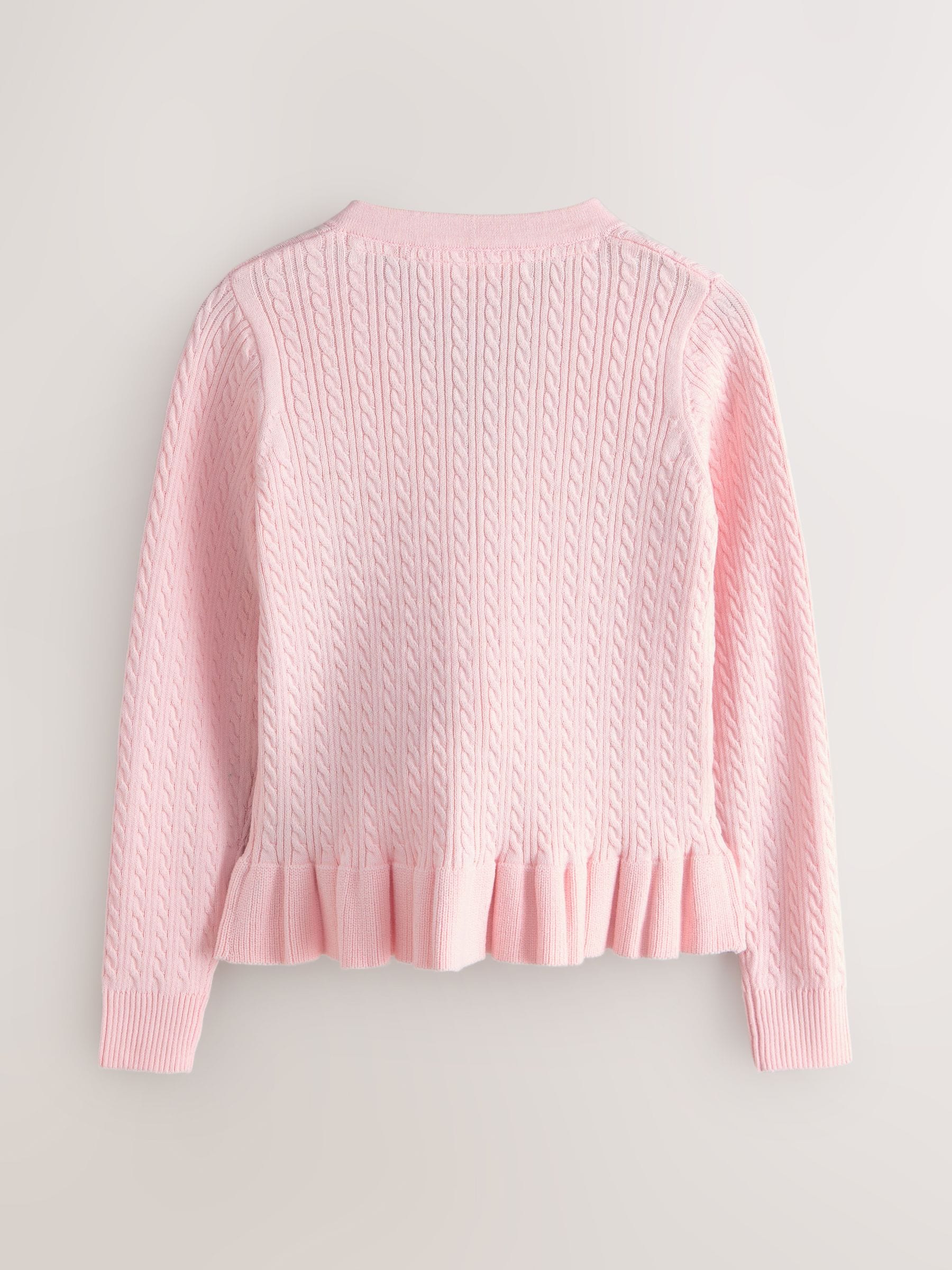 Dsiney Kidz - Clarks Pink Bow Front Knitted School Cardigan image 7