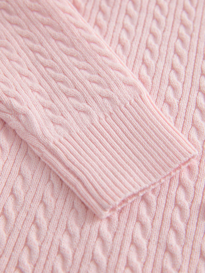 Dsiney Kidz - Clarks Pink Bow Front Knitted School Cardigan image 9