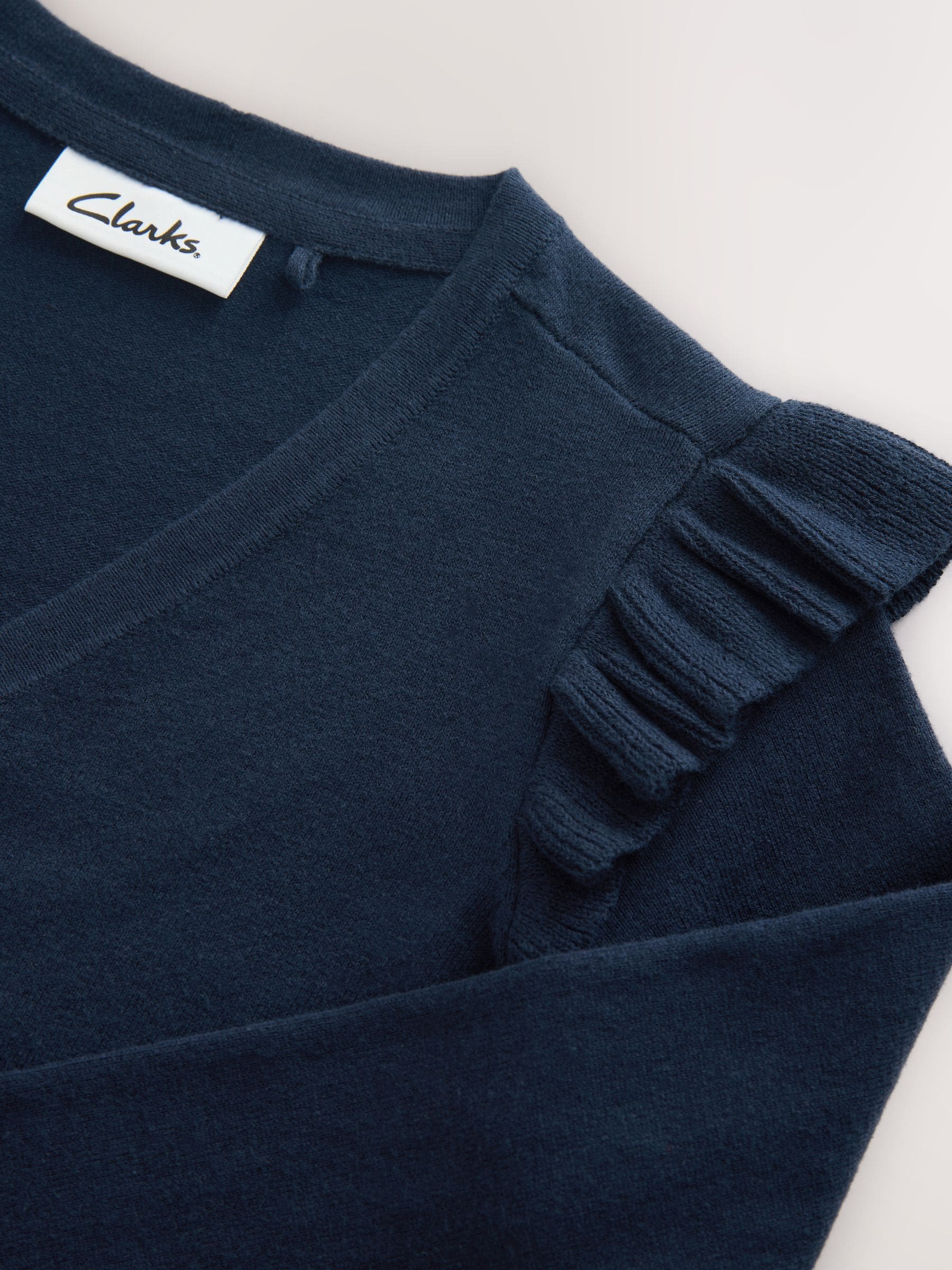 Dsiney Kidz - Navy Clarks Frill Knitted School Cardigan image 10