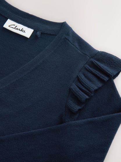 Dsiney Kidz - Navy Clarks Frill Knitted School Cardigan image 10