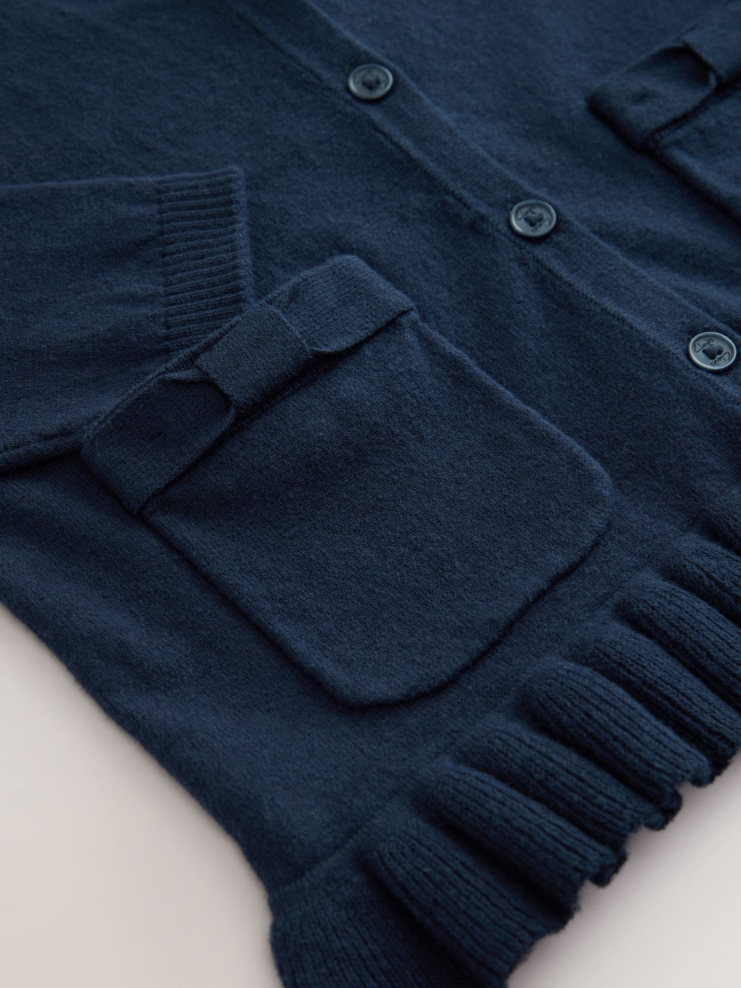Dsiney Kidz - Navy Clarks Frill Knitted School Cardigan image 9