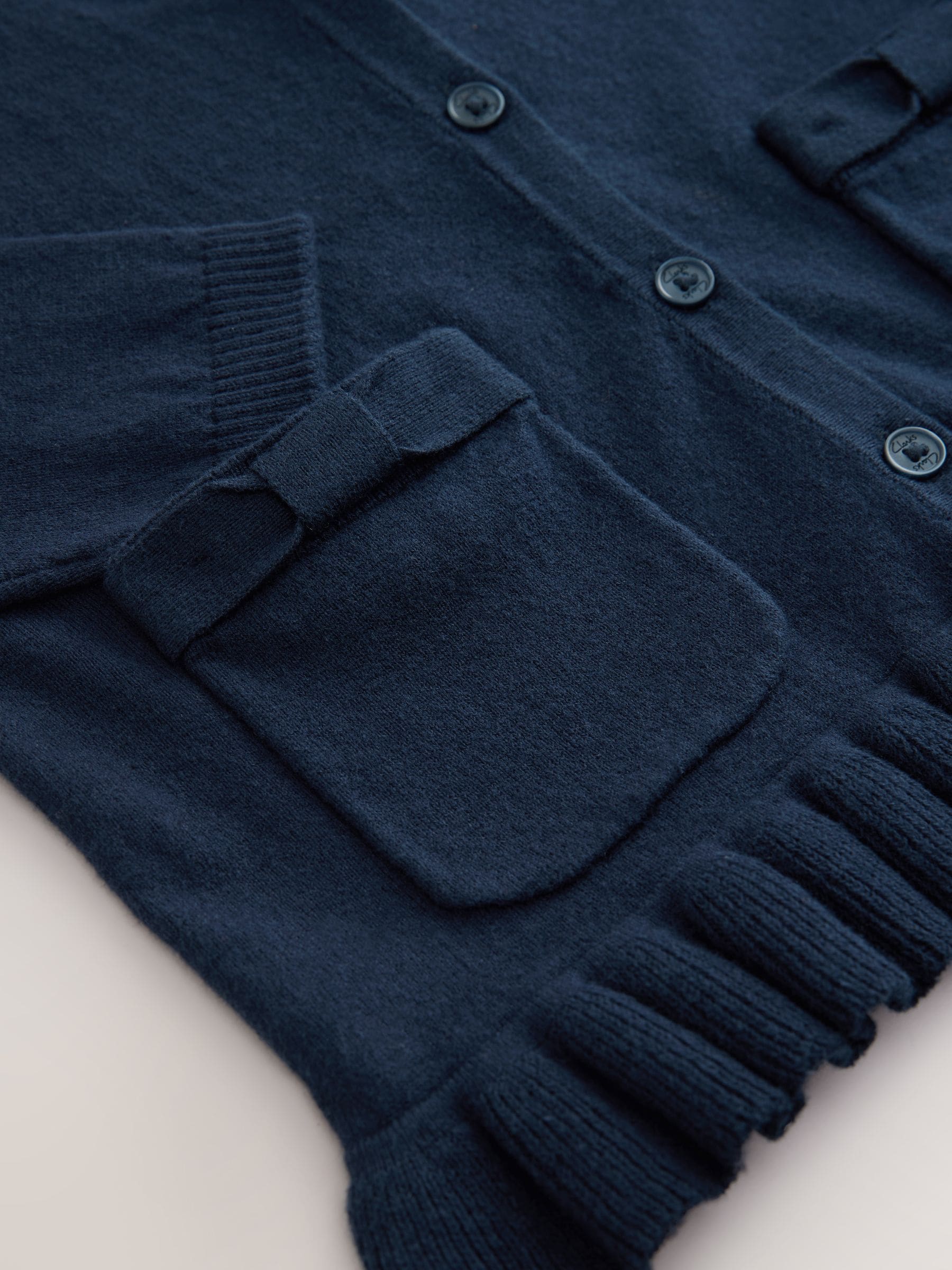 Dsiney Kidz - Navy Clarks Frill Knitted School Cardigan image 9