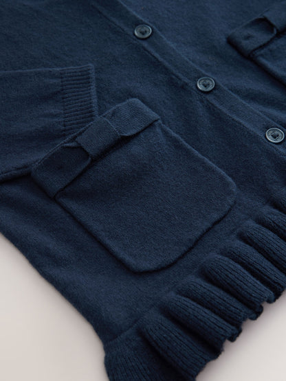 Dsiney Kidz - Navy Clarks Frill Knitted School Cardigan image 9