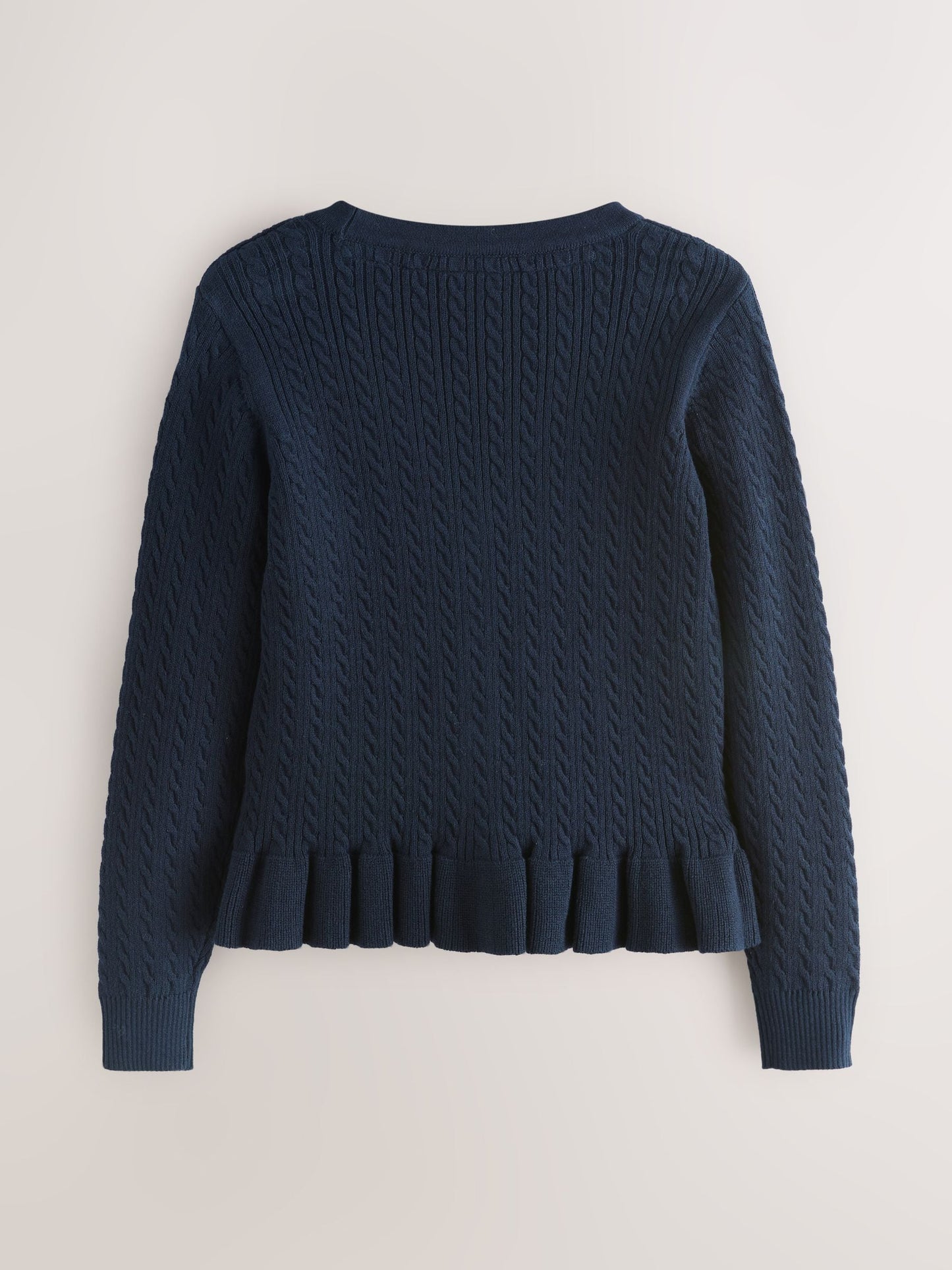 Dsiney Kidz - Clarks Navy Cable Knit Frill School Cardigan 2 Pack image 3